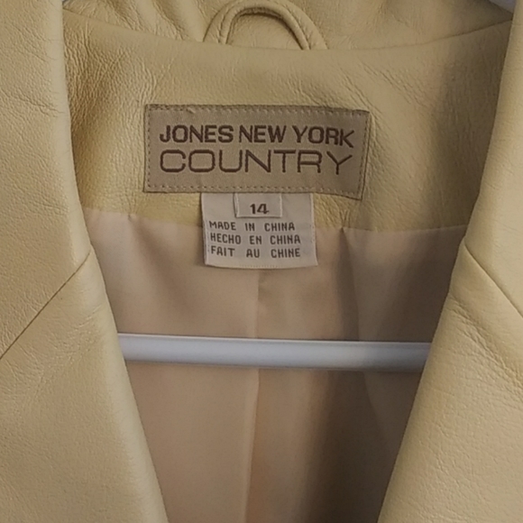 Jones New York Women's Soft Leather Blazer Size 14 - Picture 2 of 8